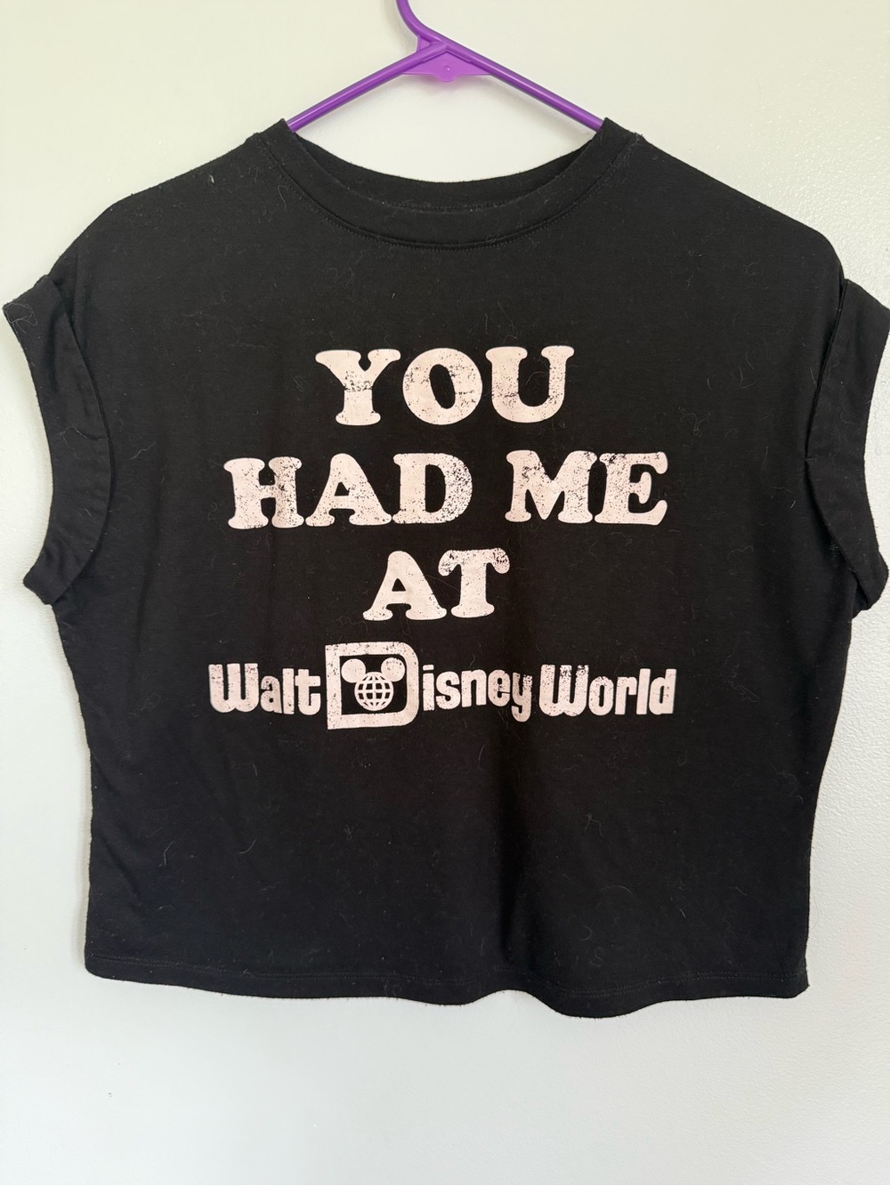 Women’s Authentic Disney World Black Graphic Tee - 'You Had Me At'